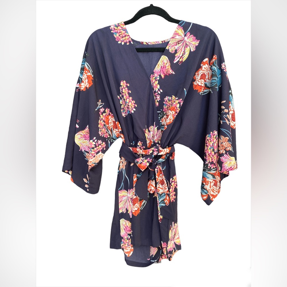Kimono style floral romper